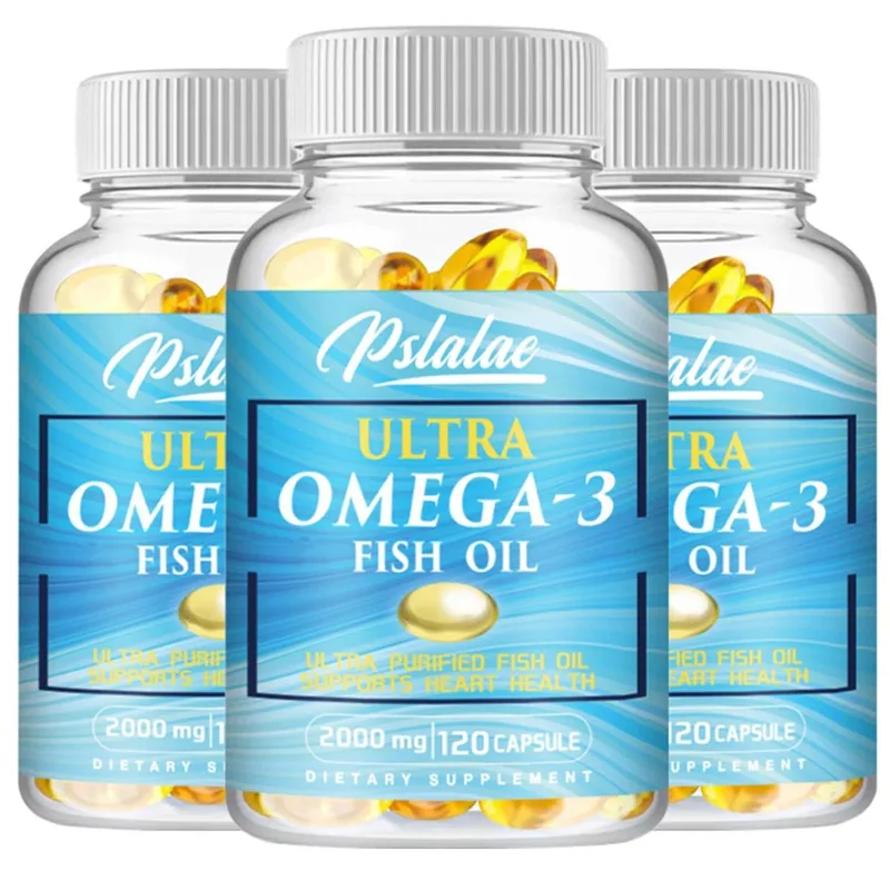 

Omega 3 Fish Oil Supplement Omega-3, EPA and DHA, Support Brain and Joint Health, Support Bone and Heart Health