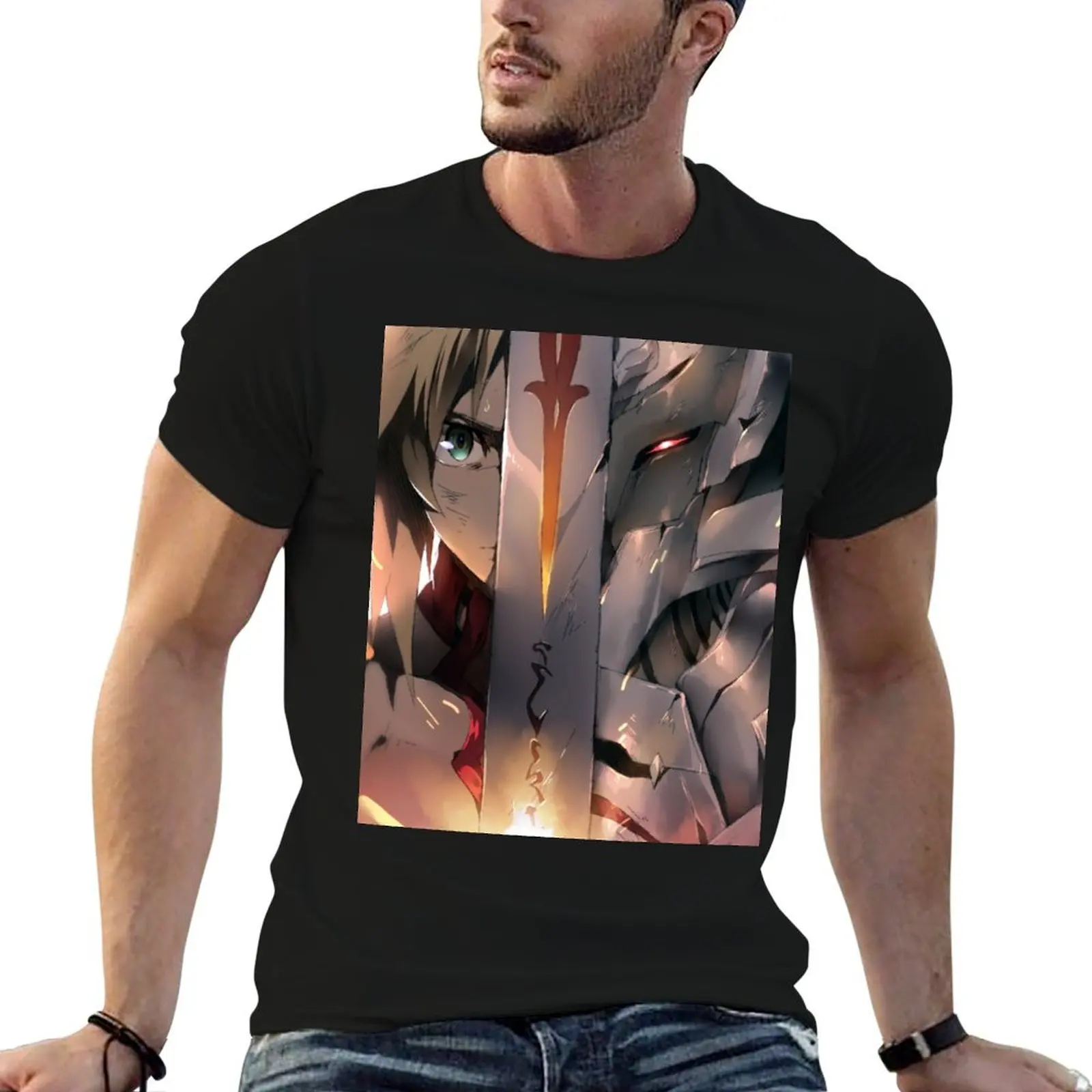 Saber Fate Grand Order T-Shirt Plus Size Short Sleeve T-Shirt