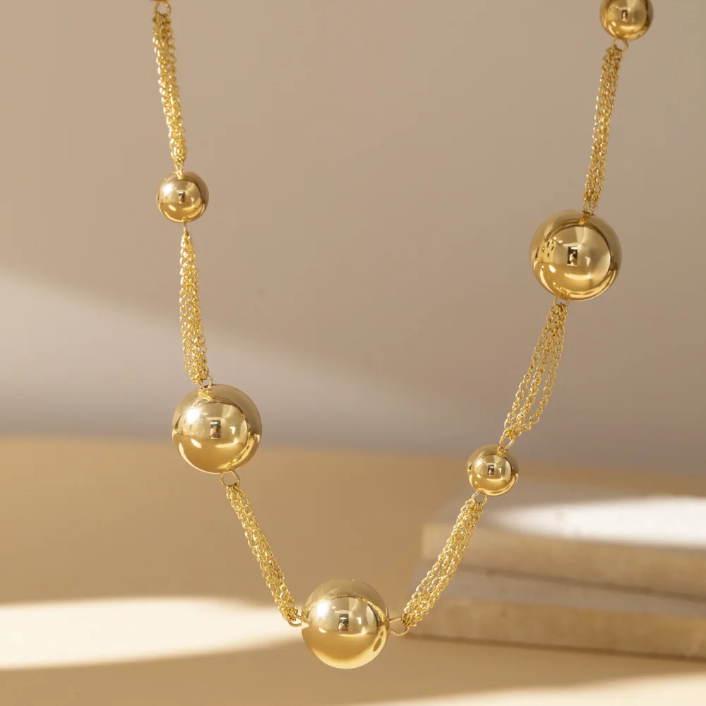 Personalized Fashion Spherical Pendant Necklace for Women High-Grade Light Luxury Ladies Birthday Party Gift Jewelry Wholesale
