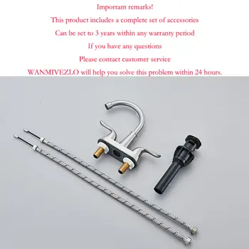 Wanmivezlo integrovaná umyvadlová mosazná umyvadlová baterie s dvojitou rukojetí pro teplou a studenou vodu, instalace na palubu, umyvadlová baterie 10 nejlepší prodej sanitární keramika s kohoutkem - №9