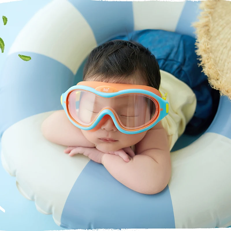 Summer Swimming Pool Style 0-1 Month Baby Photography Props Color Matching Swimming Ring Shell Decoration Infant Posing Props