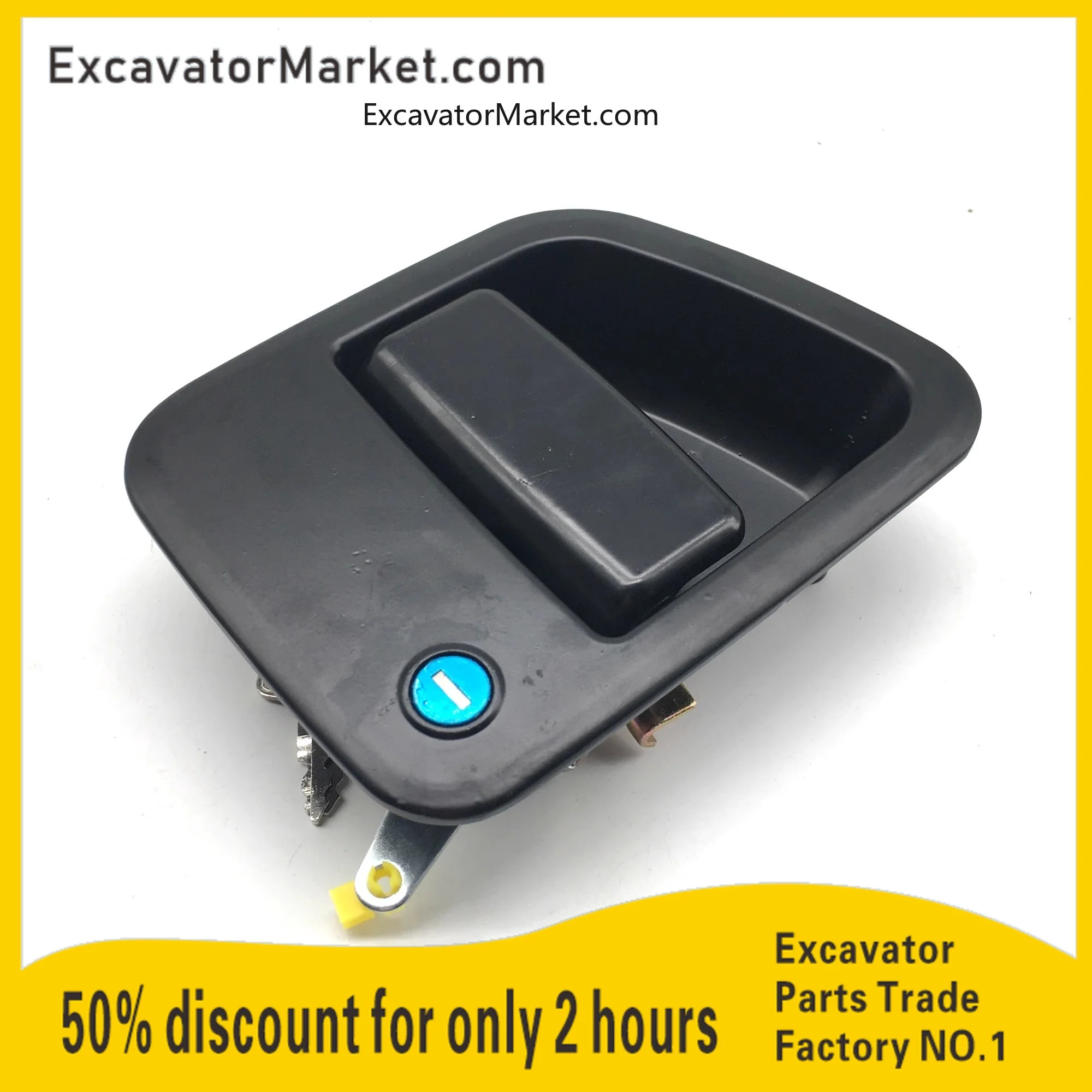 TALUADA excavator cab door lock assembly for SH130 SH210-5 SH220 SH240 SH300 SH350A5 excavator parts  Excavator Accessories