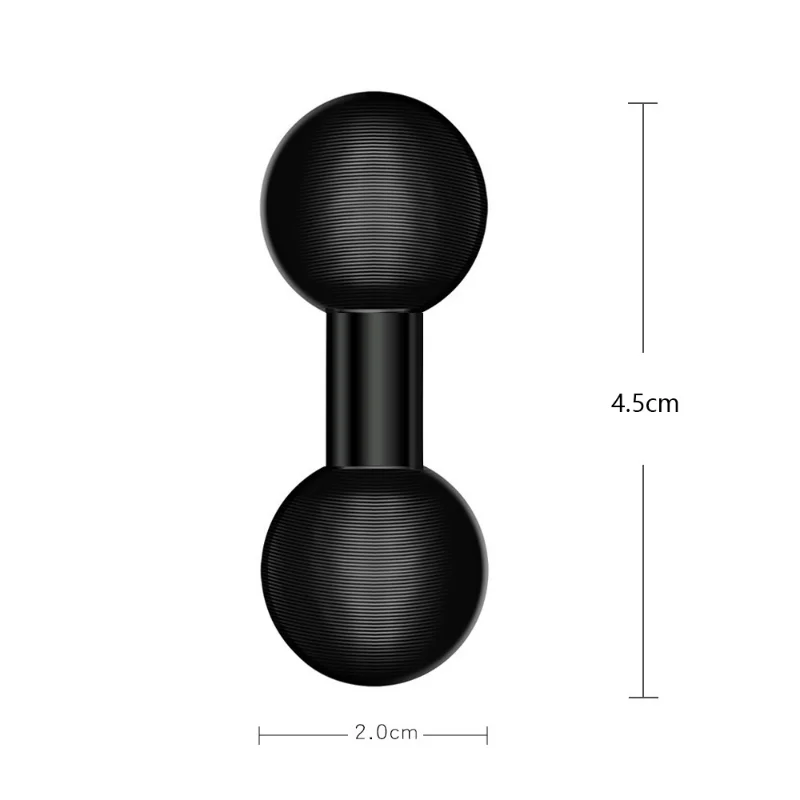 20mm to 17mm 20mm Aluminum Alloy Ball Head Adapter for Industry Standard Dual Ball Socket Mounting for Garmin-GPS Brackets