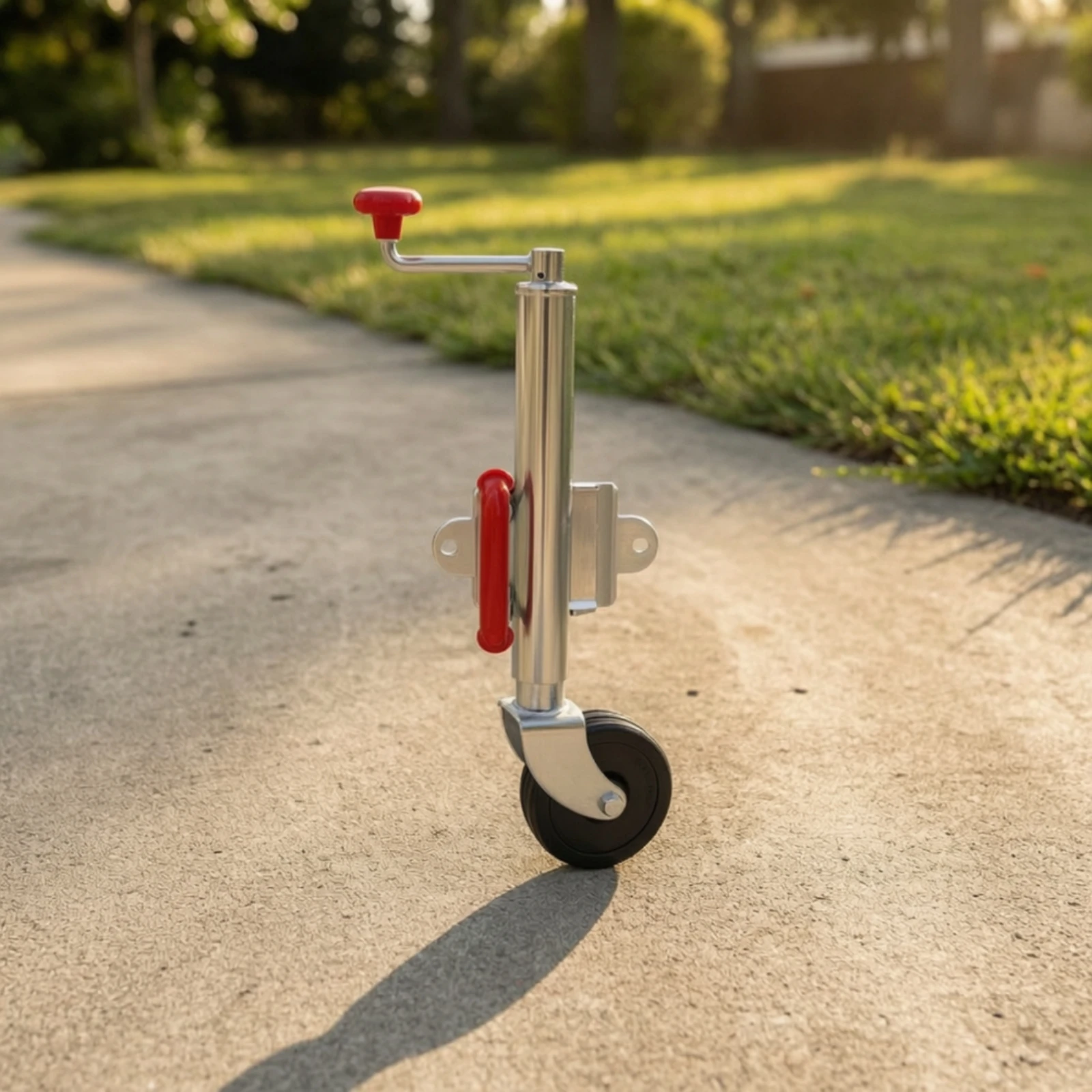Trailer Stabilizer Wheel Galvanized Stabilizer Wheel with Swivel Bracket Trailer Jack with Swivel Mechanism Rustproof Hardware view 5