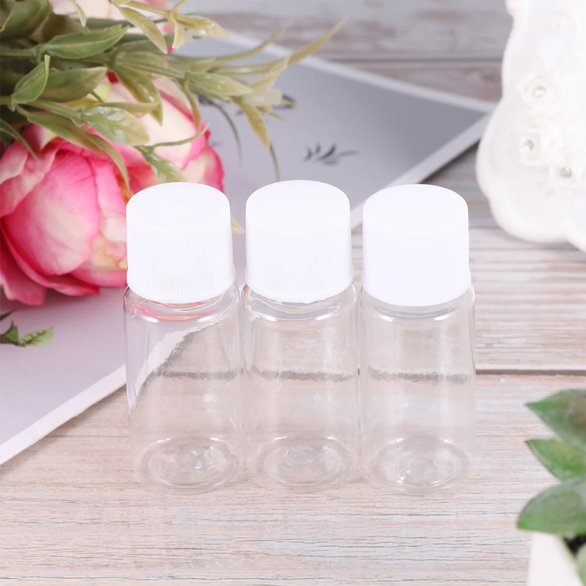 25pcs 10ml Sample Bottles Refillable Plastic Transparent Lotion Bottle Shower Gel Container Lotion Bottles