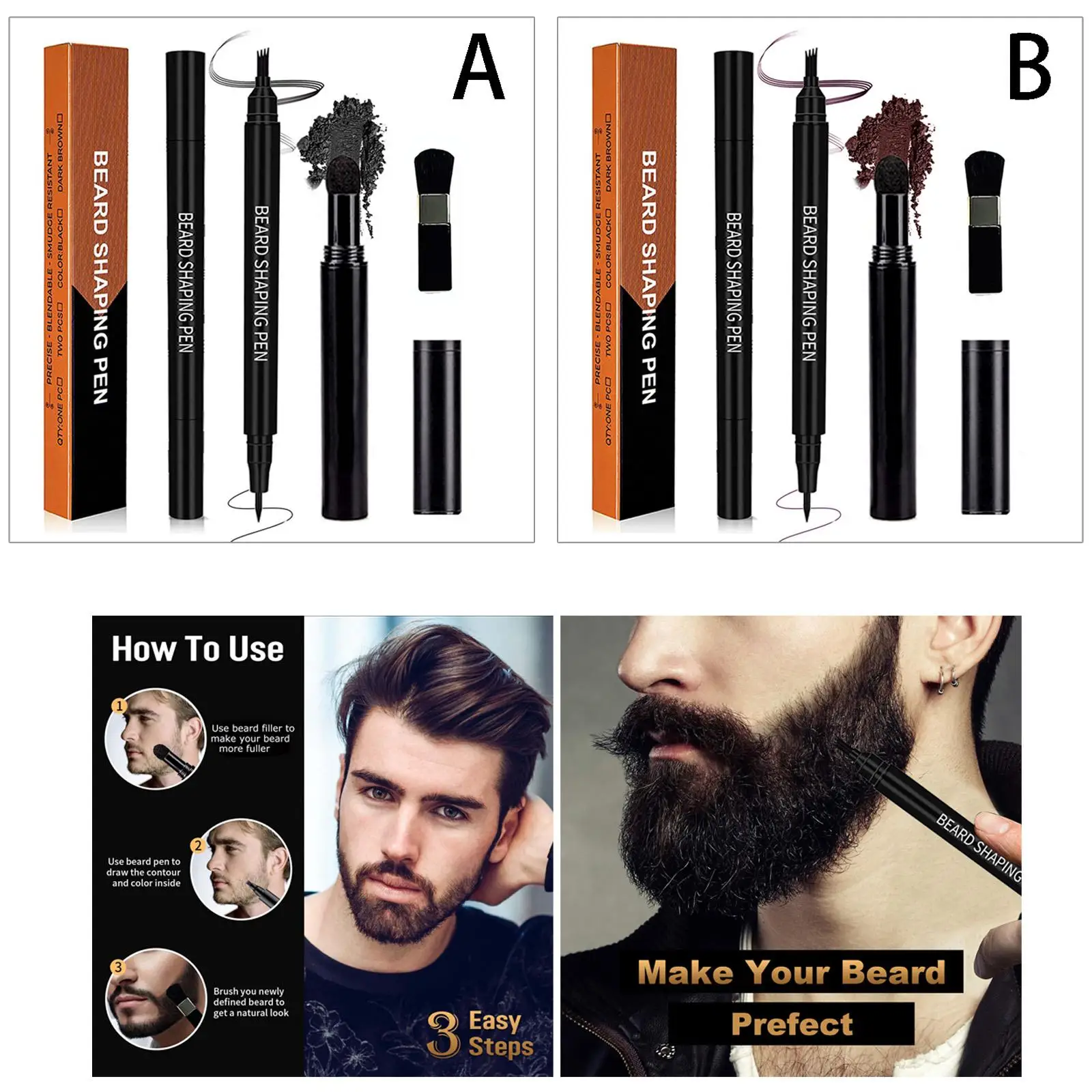 Beard Pencil Filler for Men Long Lasting solution Creates Natural Looking