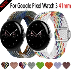 Braided nylon strap For Google Pixel 2 Smartwatch breathable replacement wristband Google Pixel Watch 3 41mm Accessories correa