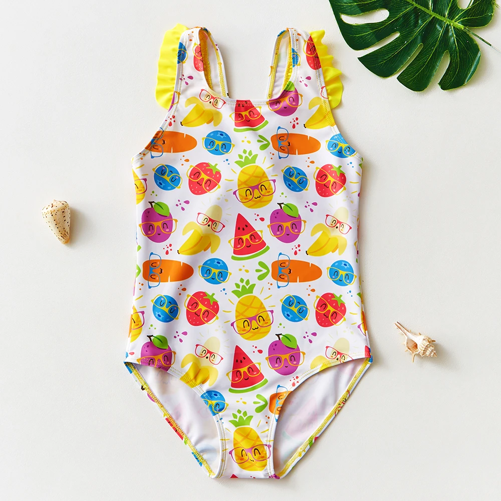 1~10Year Toddler Baby Girls Swimwear Dot print Girls Swimsuit one piece Children Swimwear Girls Swimming outfit Beach wear