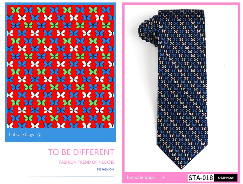 Tailor Smith Krawatte aus 100 % Seide für Herren, handgefertigte Krawatte mit Tiermuster, Krawatte zum Vatertag, Geburtstag, Geschenk – Detail 22