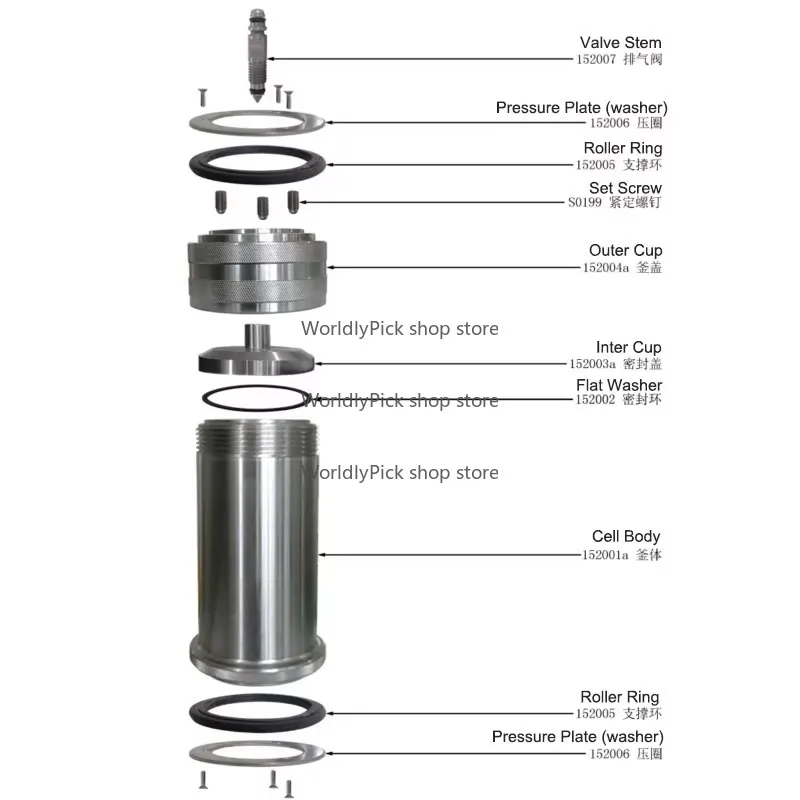 Ручной роликовый нагревательный сосуд для духовки, жидкая грязь для сверления стареющих клеток, 316SUS, 500 мл