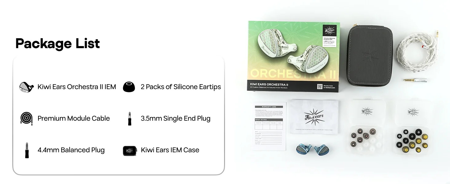 Linsoul Kiwi Ears Orchestra II 10BA Professioneller In-Ear-Monitor mit hervorragender Tonalbalance, vollständiger Geräuschisolierung – Detail 9