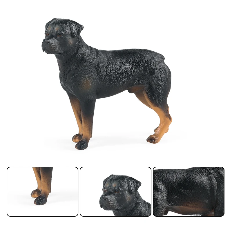 Oenux Hundetiere Modell Husky Deutscher Schäferhund Rottweiler Saint Bernard Actionfigur Welpenfiguren PVC Sammlung Spielzeug Kind Geschenk – Detail 4