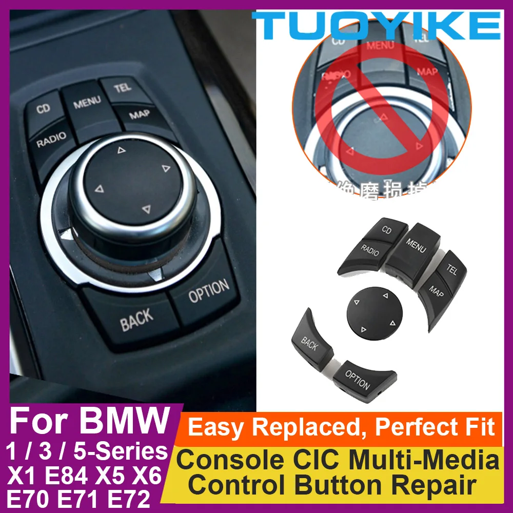 Car Console CIC i-Drive Multimedia Control Button For BMW 1 2 3 4 5 7 X1 X3 X4 X5 X6 E87 E90 E60 E84 E70 E71 F20 F22 F30 F10 F01