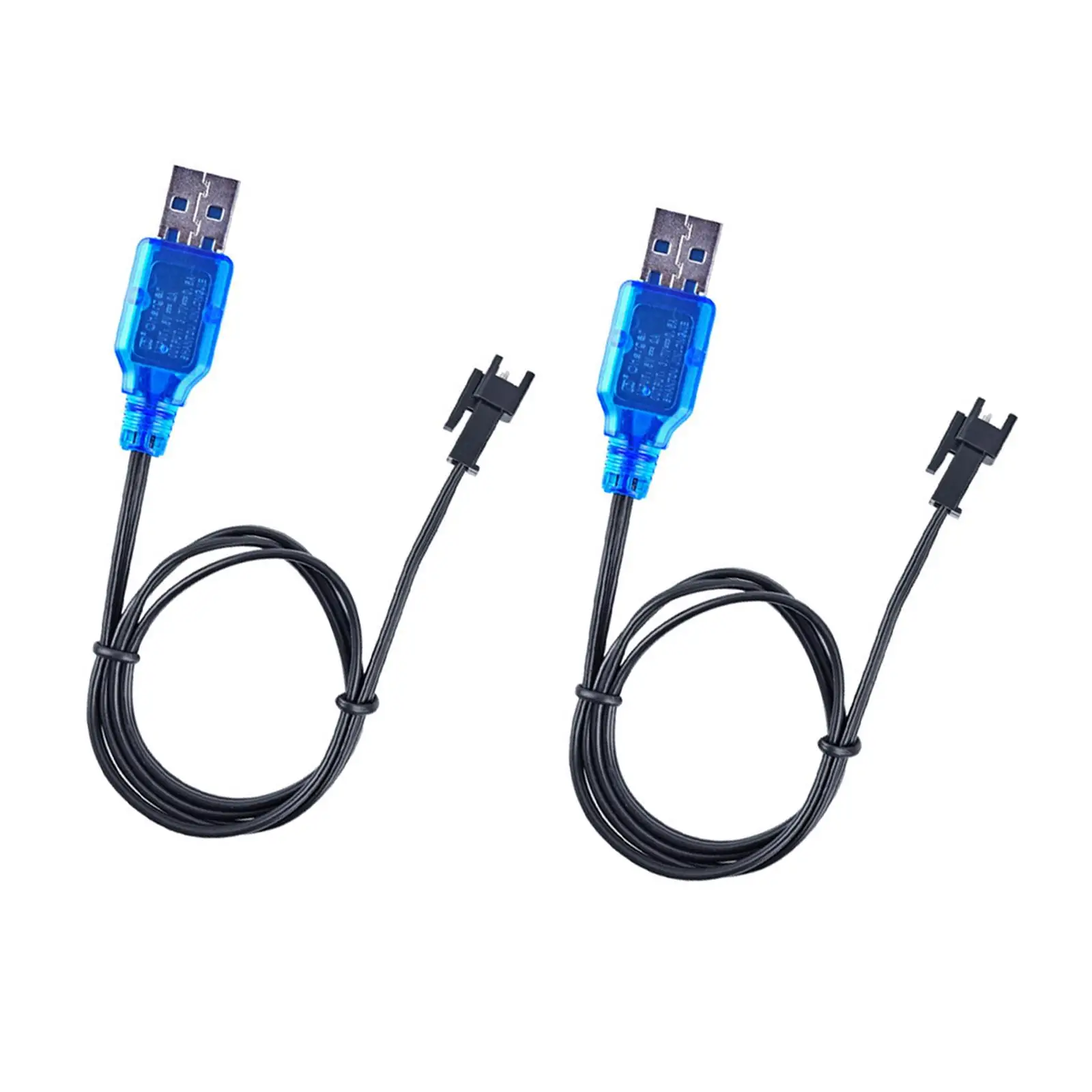 2x 3.7V 400mAh USB Charging Cables Charging Cords 60cm Replacement RC Toy Battery Charge Cables for RC Toys Car Boats Trains