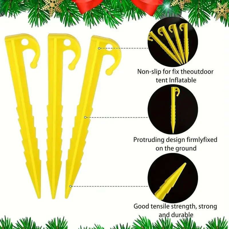 Piquets de Tente en Plastique en Spirales RapDuty, oral ille de Tente de Plage, Clous Amendements, Camping en Plein Air, Ancres Durables, 10-30