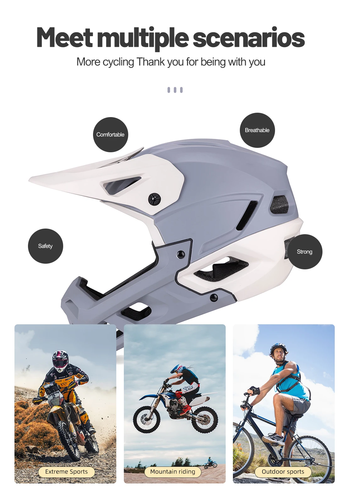 Eastinear Hochwertiger Offroad-Fahrradhelm mit verdicktem Schwamm und integriertem Formteil für Outdoor-Aktivitäten, MTB-Fahrradhelm für Männer und Frauen – Detail 3