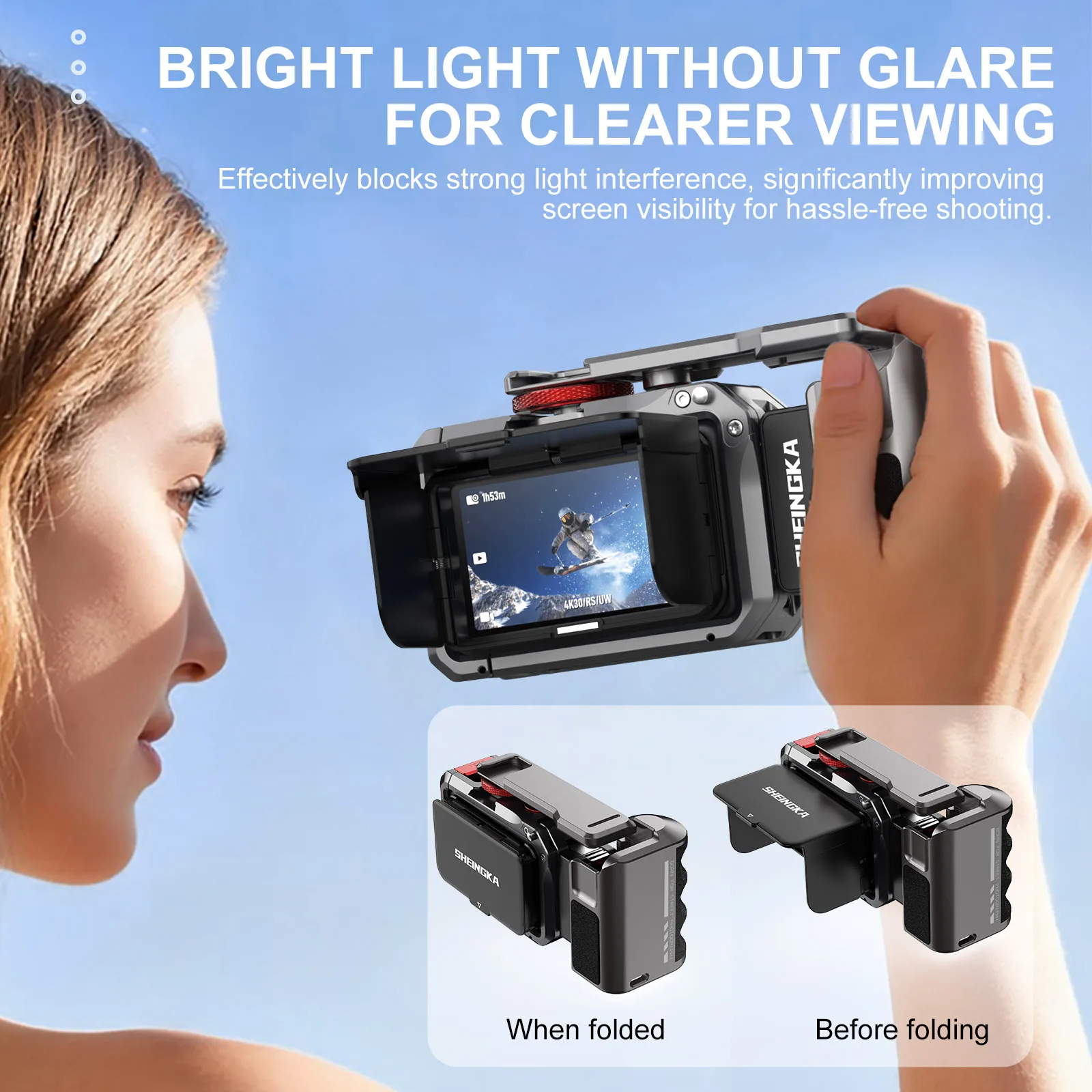 

For DJI OSMO Action 6 Street Photography Camera Grip Holder ,Magnetic Quick-Release Dual-Side Detachable , Vlogging Accessory