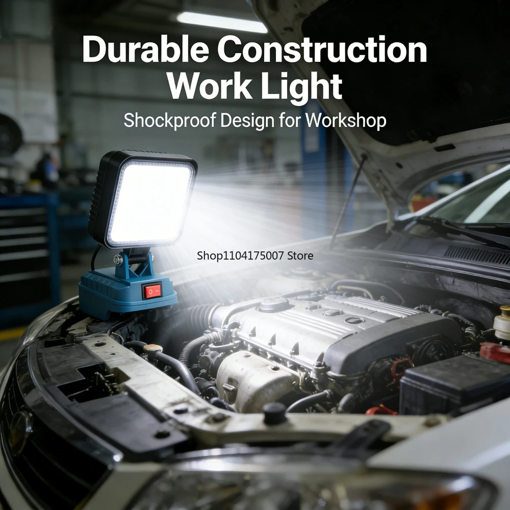 

For Makita 14.4V-18V Li-ion Battery Lantern Outdoor Flashlight 4 inch Cordless LED Work Light Camping Lamp Emergency Lighting