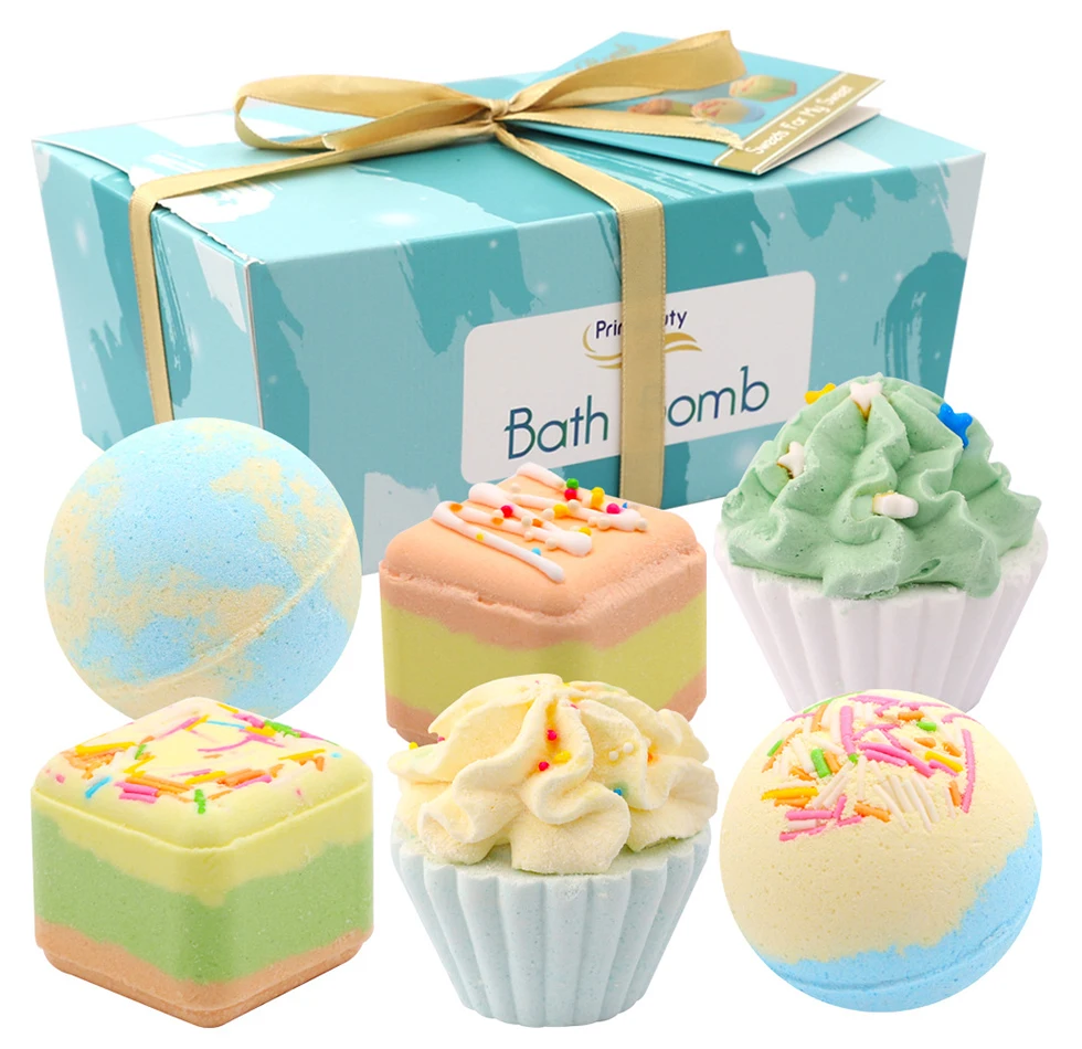 Best Seller Cake Explosion Bath Bombs Foot Ball Bubble Bathing Bombs Set Essential Oil Bath Salt Factory Direct Wholesale