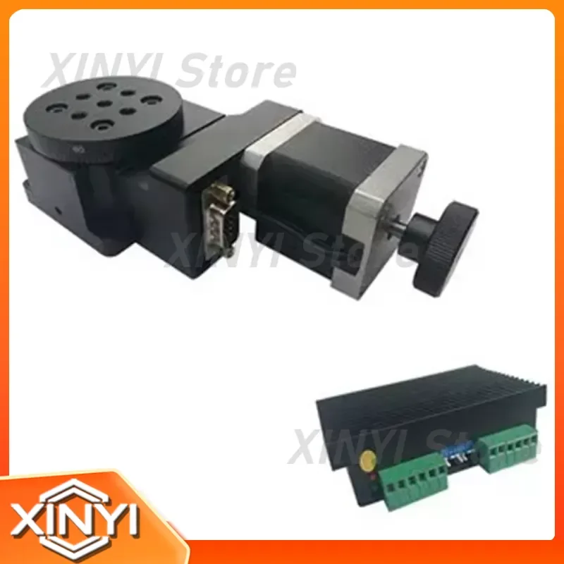 Electric Rotary Table for TYRA60 TYRA100 Electric Indexing Table 360 Degree Hollow Rotary Platform Stepper Motor for CNC