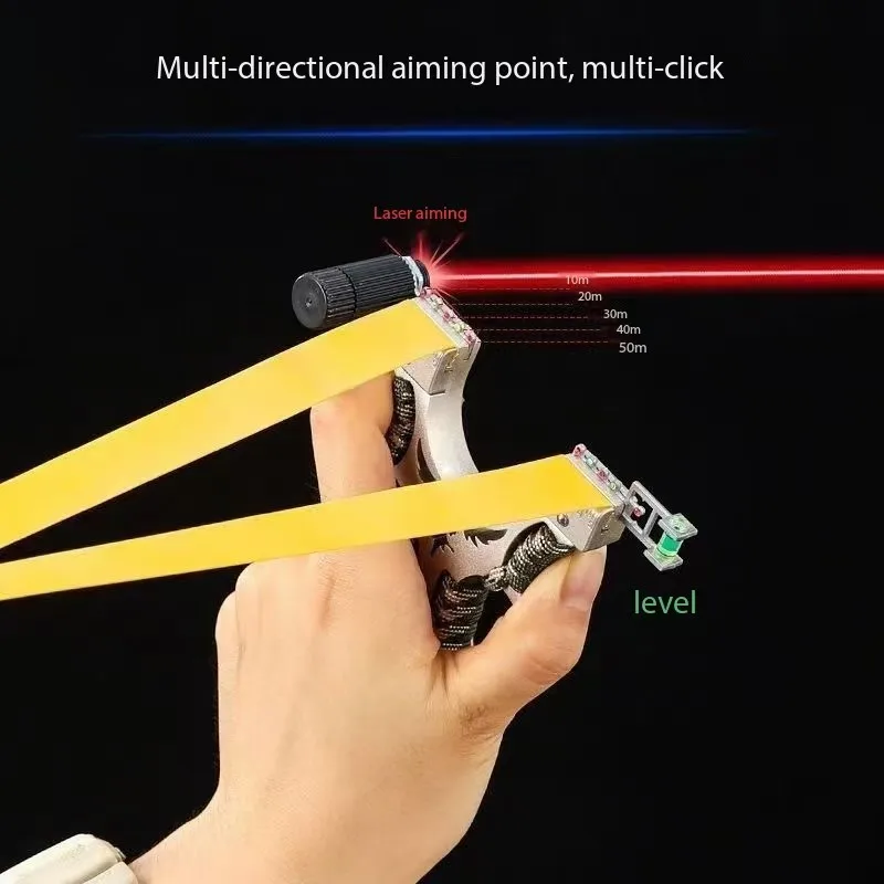 Flying Eagle Laser Aiming Slingshot, Stainless Steel Material, Fast Flattening Skin, High-Precision Mobile Infrared Slingshot