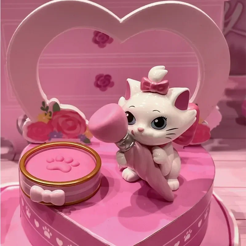 Genuine Disney Anime Blind Box The Aristocat Lovely Beauty Diary Series Marie Cat Action Figure Doll Toy Cute Xmas Gift For Girl