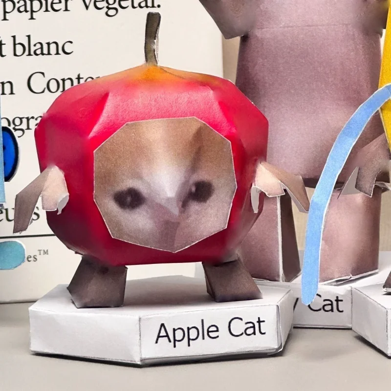 Kat Meme Handgemaakte Origami 3D Driedimensionale DIY Handgemaakte Cadeau Banaan Appel Happy Cat Materiaal Kit Decoratie Speelgoed