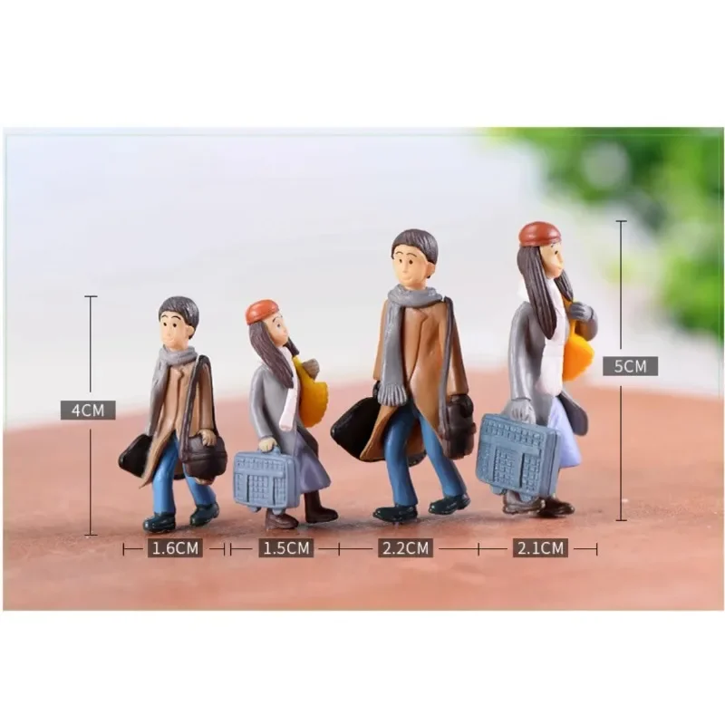 Left Right Couple Miniature Figurines Mossy Micro-landscape Fairy Garden Miniatures  Home Decor Modern Home Decoration