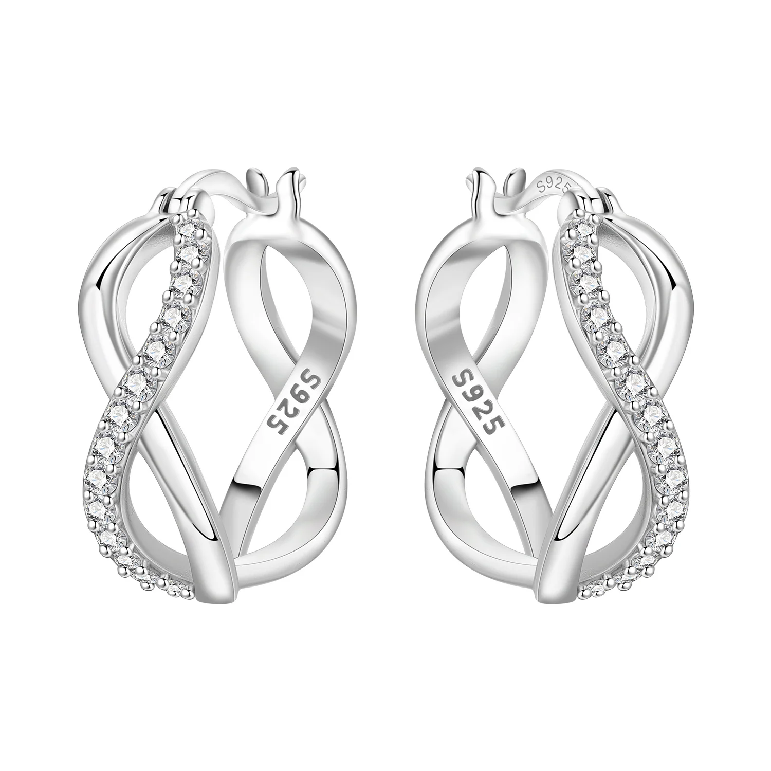 Women's 925 Sterling Silver Star Moon Heart Shape Earrings