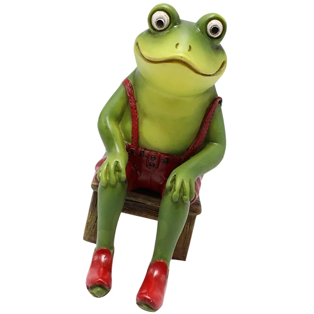 

Resin Frog Decor Exquisite Detail Vivid Ideal for Garden Landscape Home Office Shelf Display Collection Gift Idea