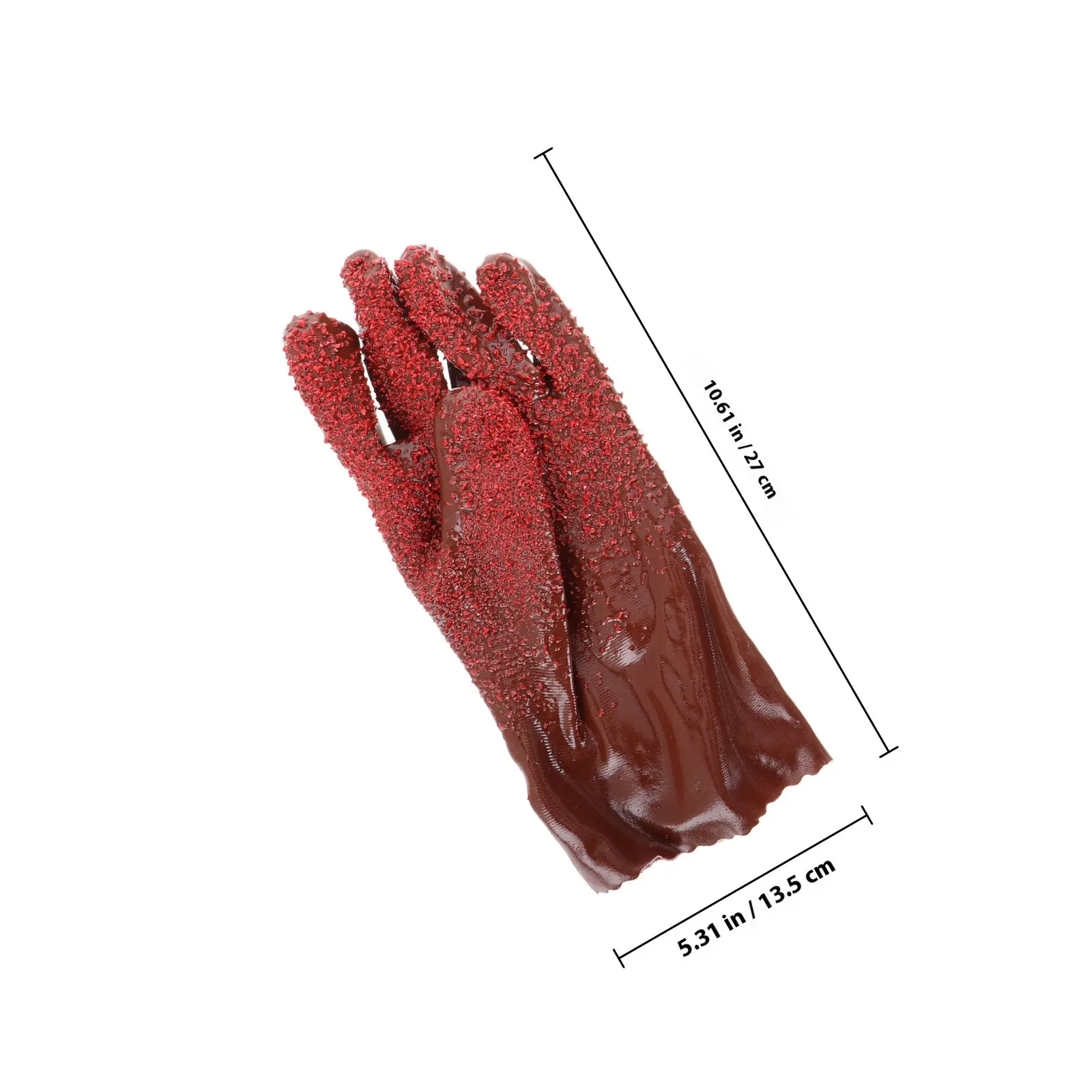 2Pairs Reusable Heavy Duty PVC Gloves Waterproof Antislip Snake Shape Design for Plumbers Drain Cleaning Sewer Pipe Pool