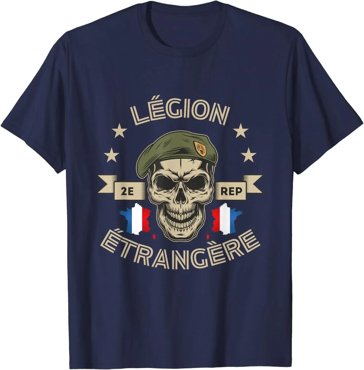 Troupe D'armée Francaise Légion Etrangère Men T-Shirt Short Sleeve Casual 100% Cotton T Shirts