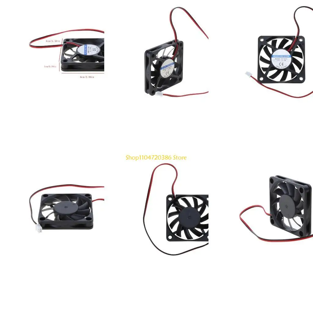 

K0EA 12 В 2-контактный 60x60x10 мм ПК Компьютерная система процессора Вентилятор охлаждения с подшипником скольжения 60
