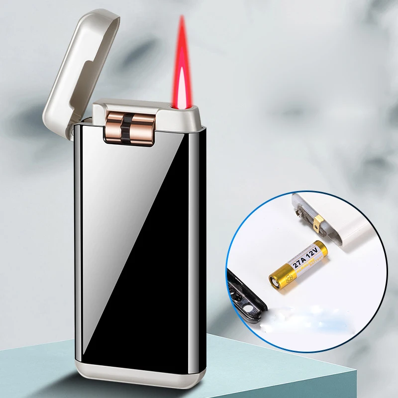 

Creative Windproof Gas Lighters Ultra-thin Induction Butane Lighter Metal Cigarette Lighter Jet Lighter Unusual Torch Lighters