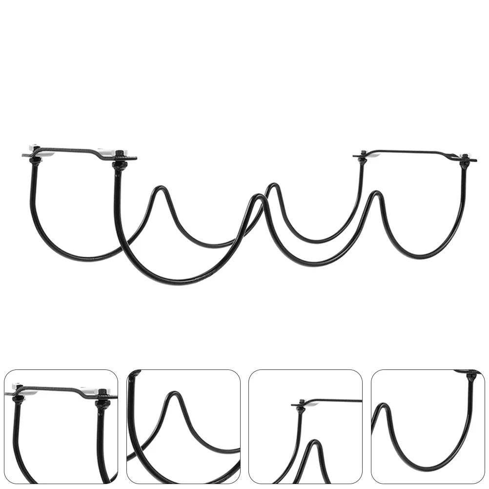 단철 와인 병 랙 홀더 캐비닛 웨이브 디자인 와인 스탠드 브래킷 스토리지 주최자 홈 장식 아래 디스플레이 선반