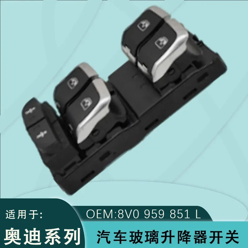 For Audi Window Control Switch 8V0959851L Glass Lifter Button Assembly Master Power Window Regulator Switch Panel