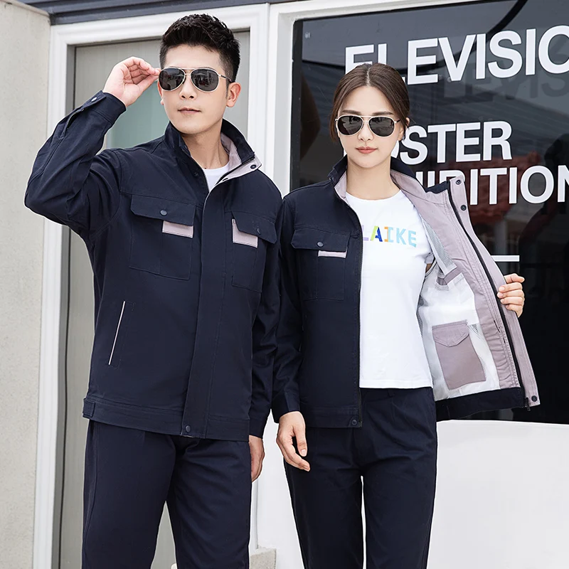 pure-cotton-work-orm-set-men's-long-sve-id-w-spring-autumn-wear-resistant-labor-protection-clothing