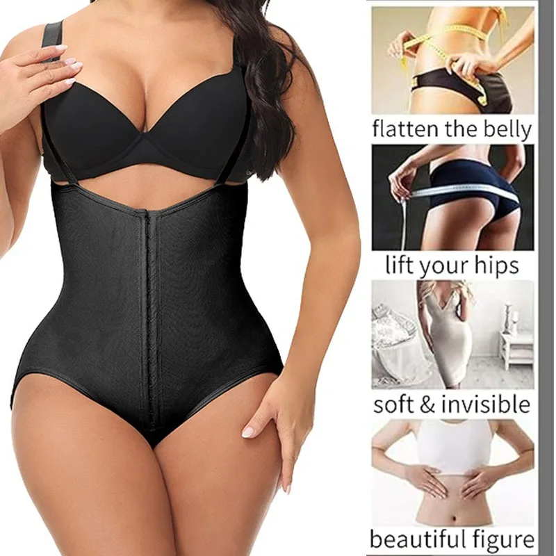 GUUDIA Hollow Out Butt Lifter Bodysuit with Hook Closure Shapewear for Women Seamless Body Shaper Tummy Control Thigh Slimmer