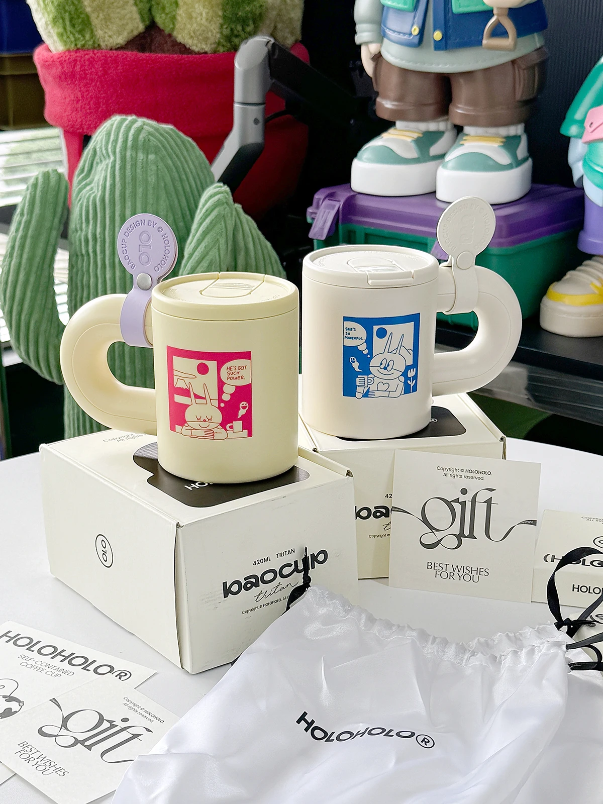 mytimelab-x-holoholo-bottiglia-d'acqua-a-tema-carino-serie-cane-rosa-e-sodoman-coppa-st-coperta-coppa-per-corpo-diretto-con-cinturino