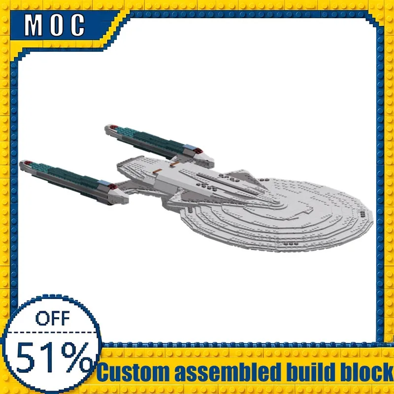 2489PCS Class Super Explorer Starship Model Custom Building Blocks DIY Puzzle Assembly Educational Toy For Boys Birthday Gifts
