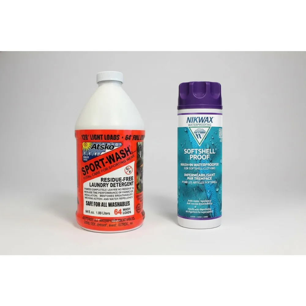 

Unscented Sport Wash Laundry Detergent 64oz & Waterproofing Wash for Outdoor Gear - Restores Performance