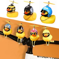 Motorcycle Cute Wind-breaking Duck Small Yellow with Helmet  Airscrew Cycling Decoration Ornament Decor Equipments Parts