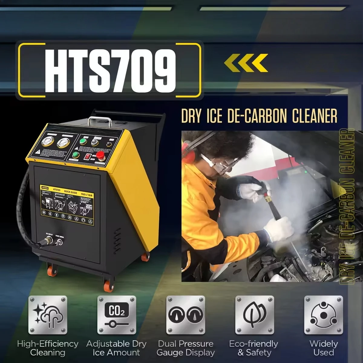Efficient and professional portable dry ice truck washing and cleaning machine