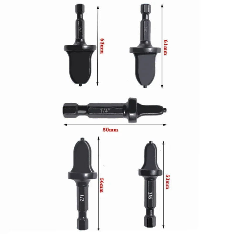 5 buah tabung Expander Set Woodworking Countersink Router Bit Reaming bor 3/4 5/8 1/2 3/8 1/4 untuk AC