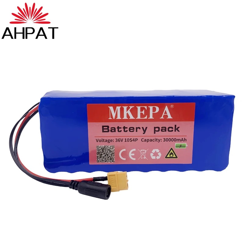 Air transport 10S4P 36V 30000mAh Electric Scooter Lithium Battery Pack Large Capacity Battery with 42V charger