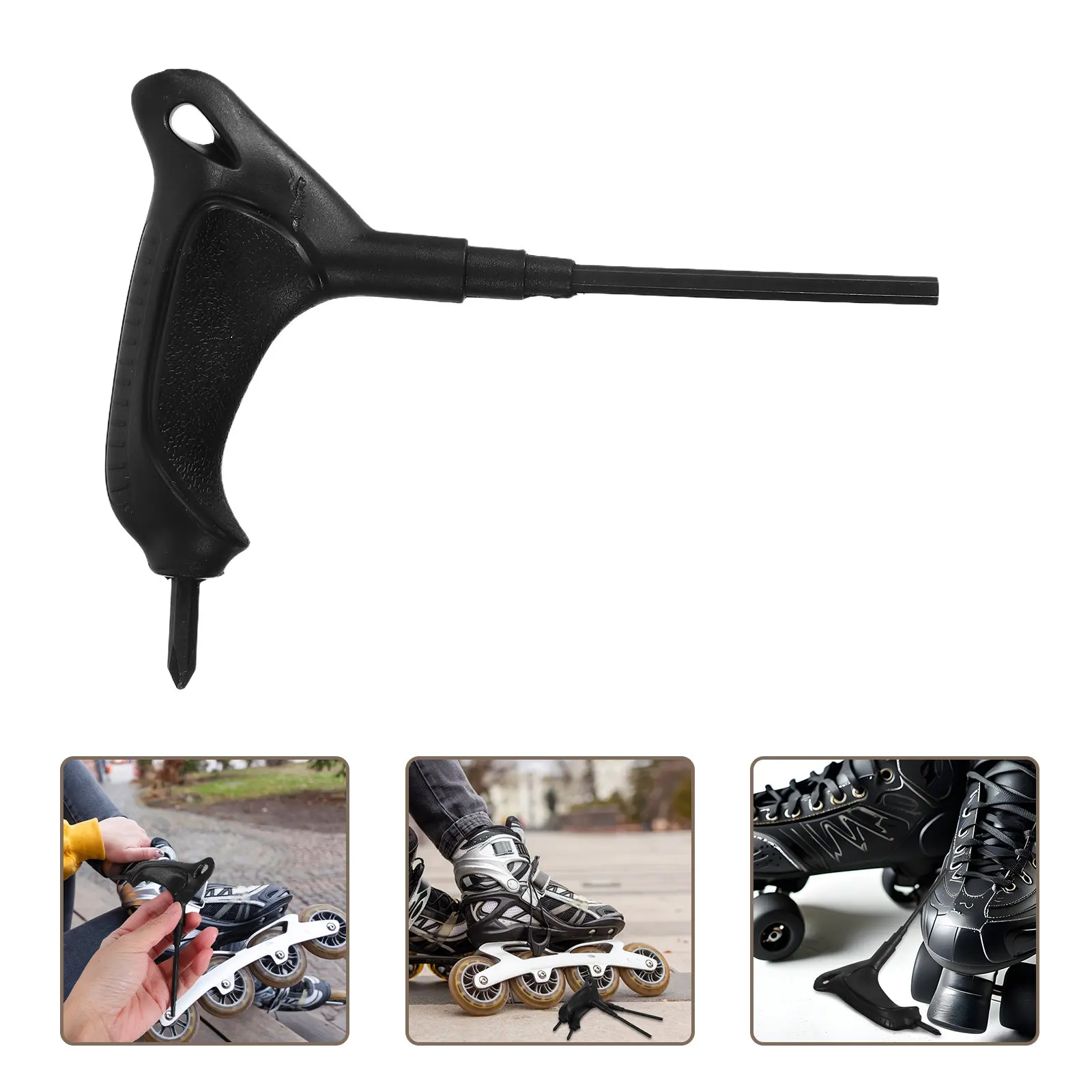 

Набор из 2-х инструментов для обслуживания роликовых коньков: Т-образный ключ для быстрой замены колес, удобная рукоятка, для ремонта инлайн-коньков