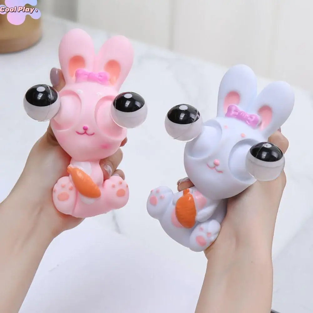 

Simulation Rabbit Eyeball Burst Rabbit Cartoon Animal Popping Out Eyes Squeeze Ball Toys Novelty Doll Cute