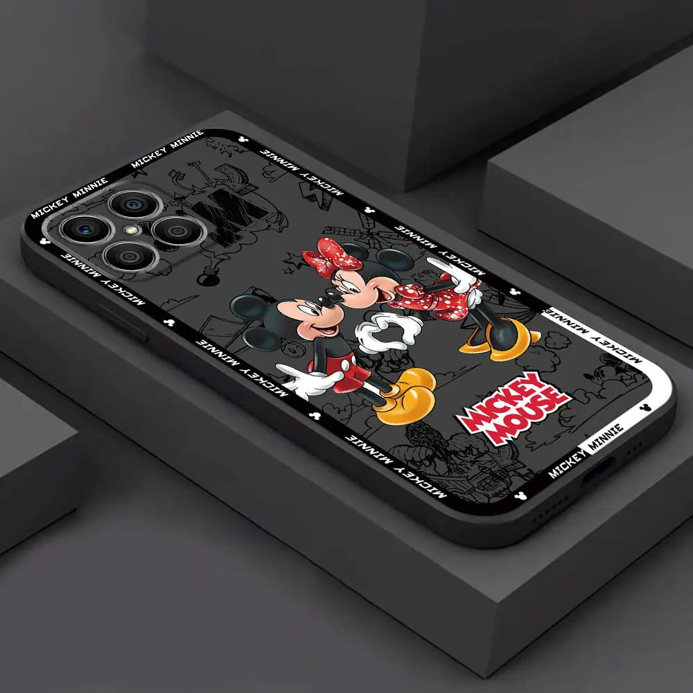 Disney Mickey Minnie Back Phone Case for Honor X8a X7 70 90 Pro X9a 8X X8 X6 X6a Magic5 Lite Magic5 Silicone Luxury Cover 