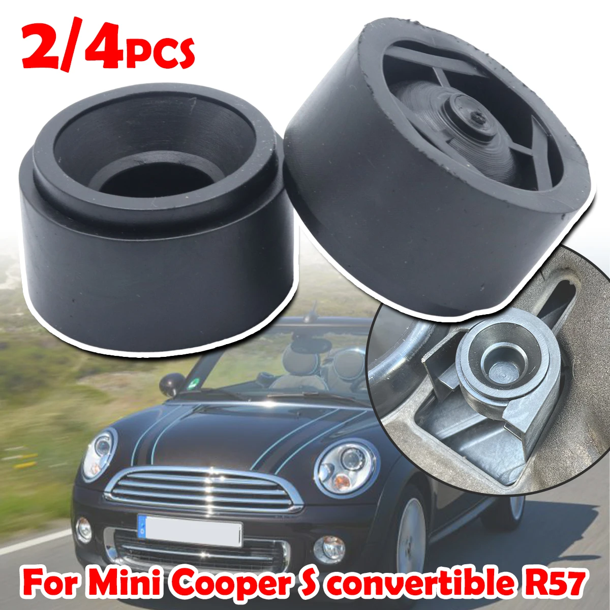 2/4pcs For Mini Cooper S convertible R57 Engine Rubber Mounting Bush Protective Under Guard Plate Clip Grommet Support Bungs