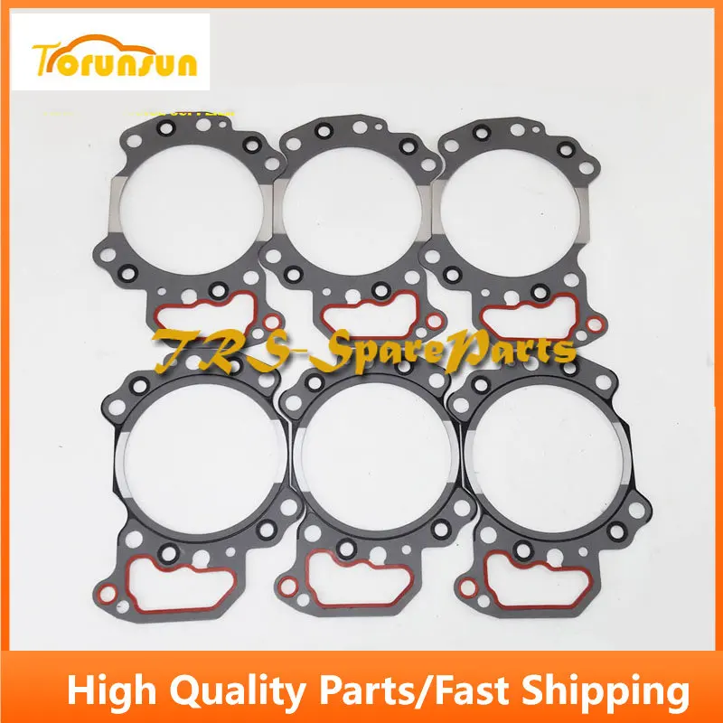 

6pcs 6D125 S6D125 S6D125-1 Cylinder Head Gasket For Komatsu PC400-5 Excavator